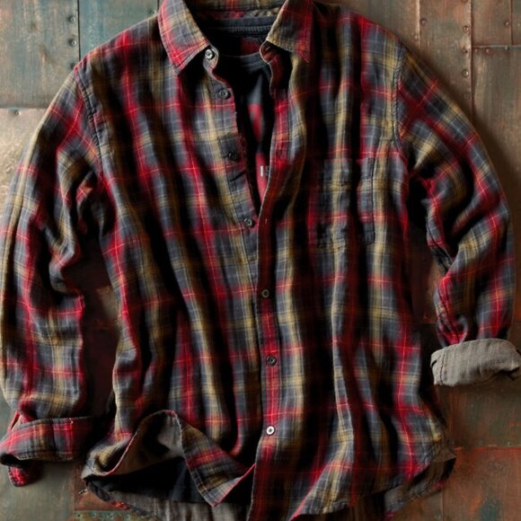 Nwot Carbon2Cobalt Plaid Shirt - Picture 1 of 6